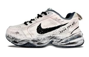 Nike Кроссовки Air Monarch 4 Coverage Low top Chunky унисекс, белые, черные