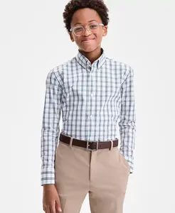 Мальчиковая классическая рубашка с длинным рукавом 8-20 B By Brooks Brothers, белый