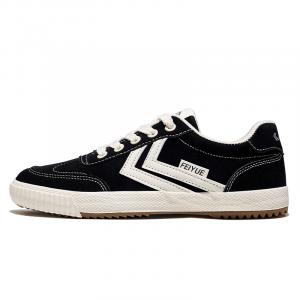 Feiyue Нескользящие износостойкие низкие кроссовки для скейтбординга унисекс, черно-бежевые