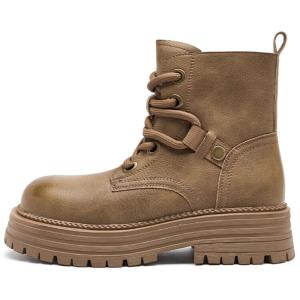 Ботинки женские Agsdon Martin на шнуровке, коричневый