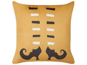 Декоративная подушка Beliani COVASNA, 45x45x45 см цвет schwarz/orange/weiß