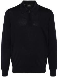 Brioni рубашка поло с логотипом, синий