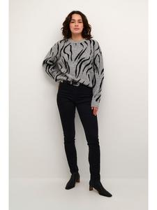 Kaffe Свободный вязаный свитер KAbillie серого меланжевого/черного цвета