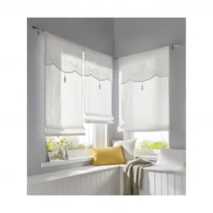 Шелковая штора с продевкой для штанги Heine Home, белый