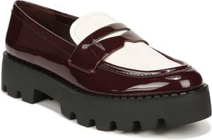 Женские лоферы Franco Sarto Balin с массивной подошвой Lug, бордовый/кремовый