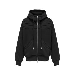 Худи плиссе Feng Chen Wang, черный