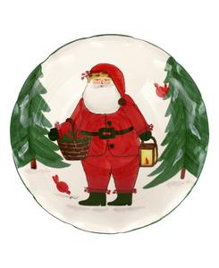 Фруктовая ваза на подставке в виде старого Святого Николая VIETRI, красный