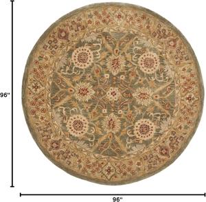 Ковер SAFAVIEH, 244 x 244 см, Anatolia Collection, Brown & Ivory, ручной работы, традиционный восточный, шерстяной, идеален для помещений с высокой проходимостью в гостиной, спальне (AN516A)