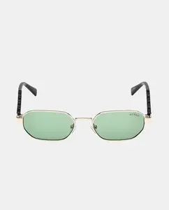 Унисекс солнцезащитные очки геометрические металлические Guess, золотой
