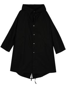 Jil Sander пальто с капюшоном и логотипом, черный