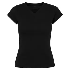 Футболка Build Your Brand Basic BY062 short sleeve v neck, черный