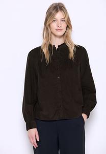 Блуза Street One Studio MIT RÜSCHENDETAILS, Braun/Dark Brown