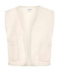Открытый короткий жилет березовый Ichi, бежевый