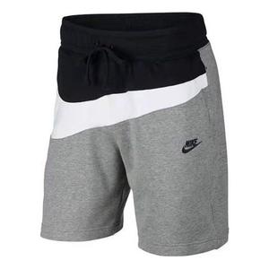 Шорты sak as m nsw hbr colorblock large logo splicing elastic waistband sports shorts gray Nike, серый