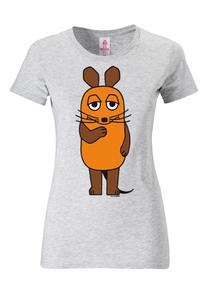 Рубашка LOGOSHIRT Die Sendung mit der Maus, пятнистый серый