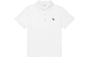 Поло с коротким рукавом Zebra Patch Paul Smith, белый