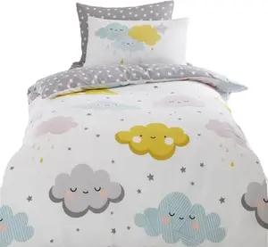 - Комплект постельного белья Облака и звезды AG3936 (односпальная кровать) (разноцветный) Floso