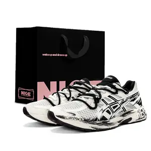 Gel Contend 4 амортизирующие дышащие беговые кроссовки unisex ecru ASICS, белый/черный