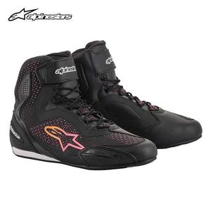 ALPINESTARS PROTECTS Мотоциклетные ботинки Star FASTER-3, дорожные повседневные короткие ботинки, противоскользящие антипадение мотоциклетные дышащие женские FASTER-3 черный желтый розовый [Mesh] 37