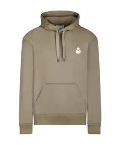 Худи цвета хаки с аппликацией Isabel Marant, коричневый