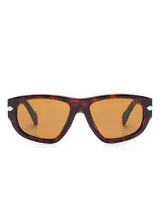 Солнцезащитные очки в геометричной оправе Persol, коричневый