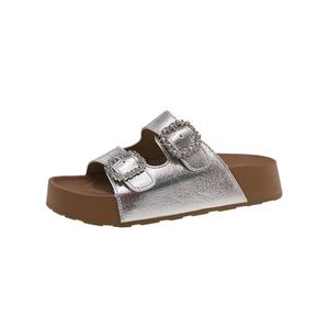 Тапочки-слайды женские, устойчивые к истиранию TAFN, Silver