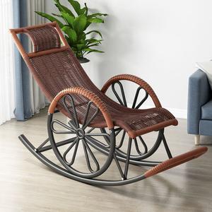 Vinoya Кресло-качалка из ротанга с колесиками, цвет gold red