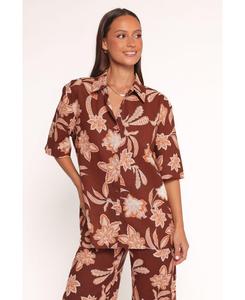 Женская футболка Samira с коротким рукавом, оранжевый цветочный принт Petal and Pup, Orange floral