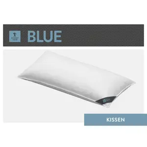 Подушка с 3 камерами Blue Наполнитель: внешняя часть: 60% пух, 40% перо; внутренняя часть: 100% перо 1 шт., произведено в Германии, гипоаллергенная Spessarttraum, белый