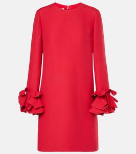 Мини-платье с оборками Crepe Couture Valentino, Rosso