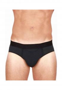 Трусы мини HO1 "Саймон", полоски, ширинка, фирменный пояс, мужские HOM, черный