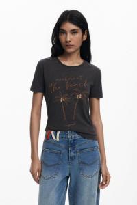 Женская футболка с изображением пальмы Desigual, Black