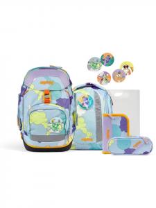 Ergobag Набор из 6 школьных рюкзаков, плюшевый мишка Daydream в стиле комиксов, синего цвета