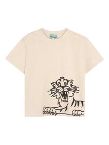 Kenzo Kids футболка с графичным принтом, нейтральный
