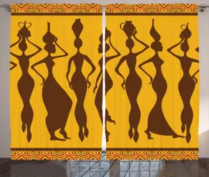 Штора ABAKUHAUS в афро-рустикальном стиле, сексуальная, экзотическая, женская, в стиле бохо, присборенная, с петлями и крючками, 280 x 225 см, цвет: коричневый, бархатцы Abakuhaus