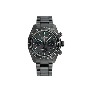 SEIKO Часы PROSPEX Collection Solar Movement Stainless Steel Strap Watch Men's Watch Black Dial, Black