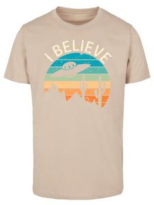 Рубашка F4NT4STIC I Believe UFO Alien Sonnenuntergang, песочный