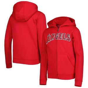 Молодежная красная толстовка с капюшоном на молнии Los Angeles Angels Outerstuff