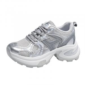 Xingdiman Серебряные массивные кроссовки женские, цвет Silver