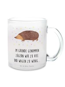 Кружка с сердечками ежиков и надписью на прозрачном фоне Mr. & Mrs. Panda