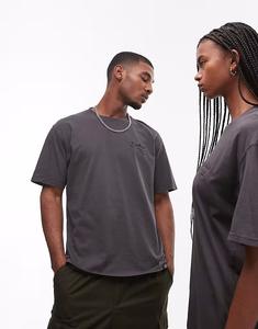 Футболка Dickies Western с маленьким логотипом в тональную веревку черного цвета