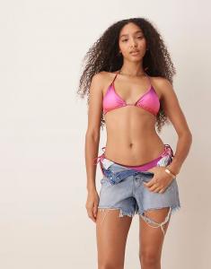 Бюстгальтер-бикини с градиентом и треугольными чашечками Sunset розового цвета Mango