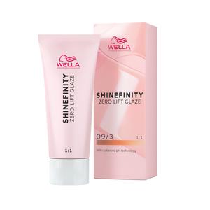 Краска для волос shinefinity zero lift gaze demi-permanente gel-cremetönung Wella Professionals, 09/3 - golden honey, объем 60 мл