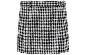 Повседневная короткая юбка женская черно-белая VERSACE