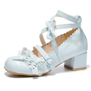 Туфли Мэри Джейн на массивном каблуке Women's VICTORIA&VERA, синий