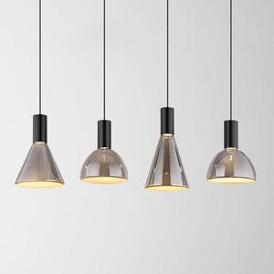 Светодиодный подвесной светильник Globo Lighting Labora Typ B, копченое стекло / железо - количество языков пламени: 4