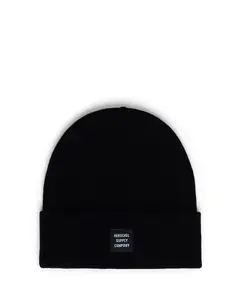 Черная вязаная шапка унисекс в рубчик Herschel, черный
