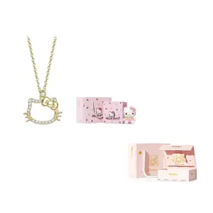 Hello Kitty S925 Стерлинг Сивер Колье для женщин Sanrio