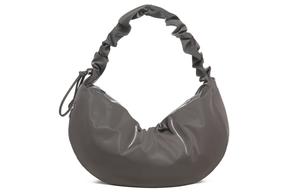 CARLYN Женская сумка через плечо из искусственной кожи глянцевая серая большая, Glossy Gray