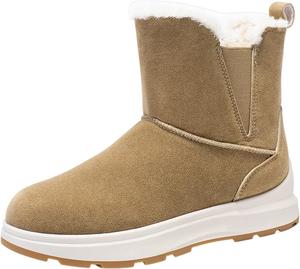 Зимние женские ботинки Dsisskai, утепленные, из замши, на плоской подошве, ботильоны до щиколотки, с меховой подкладкой, удобные для холодной погоды, на удобной подошве, Khaki